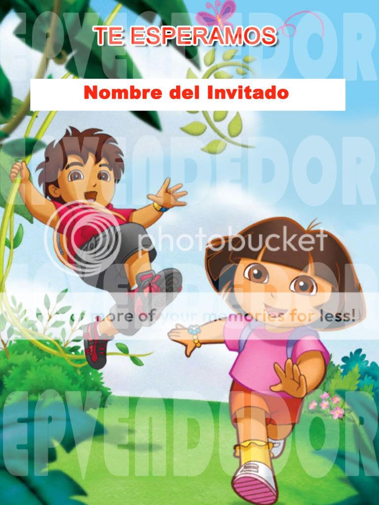 Tarjetas De Invitacion Dora Y Diego - Epvendedor (Tarjetas y ...