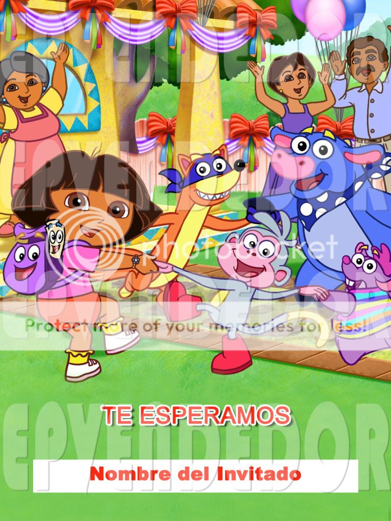 Tarjetas De Invitacion Dora La Exploradora - Epvendedor (Tarjetas y ...